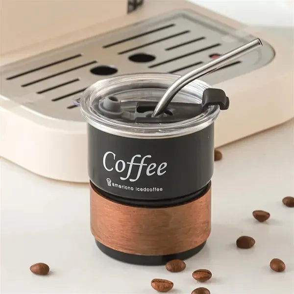 10oz Stainless Steel Casual Beer Cup With Straw