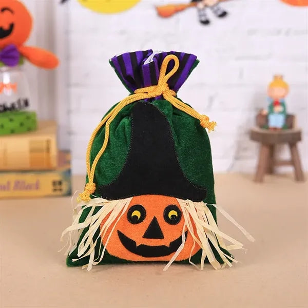 Halloween Candy Tote Velvet Trick-or-Treat Bags