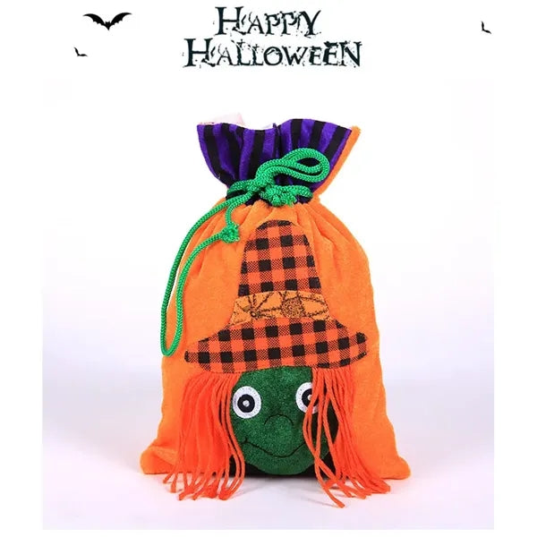 Halloween Candy Tote Velvet Trick-or-Treat Bags