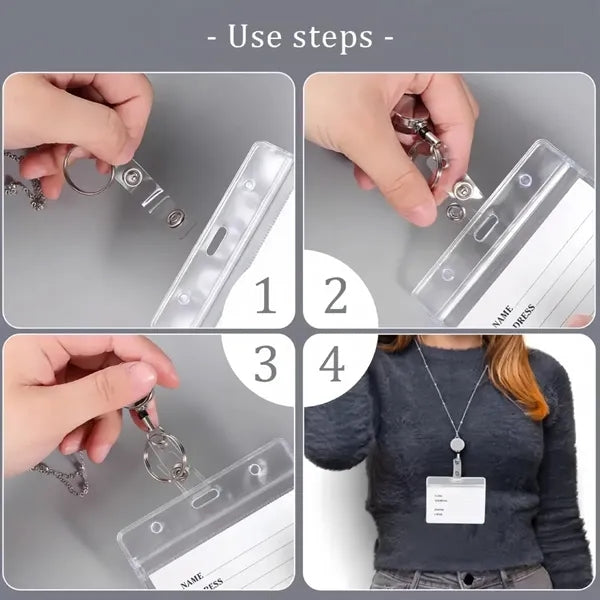 Stretchable keychain name tag