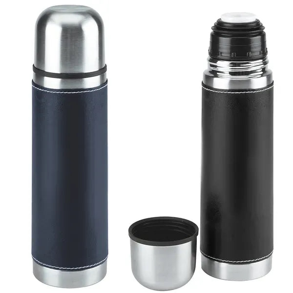 16oz Leatherette Slim Vacuum Bullet Bottle