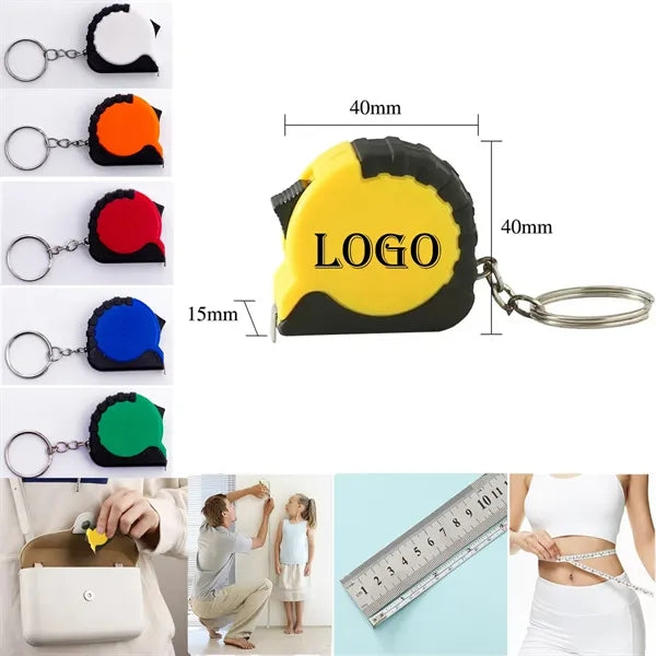 Portable keychain tape measure