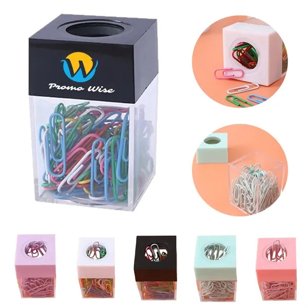 Magnetic Top Clear Boxed Paper Clips Set