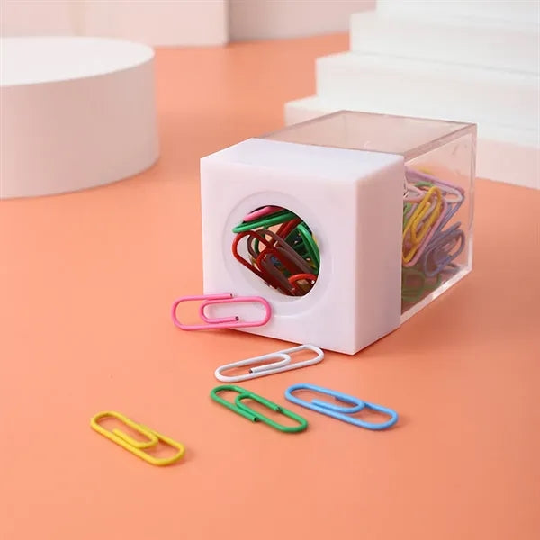 Magnetic Top Clear Boxed Paper Clips Set