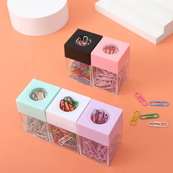 Magnetic Top Clear Boxed Paper Clips Set