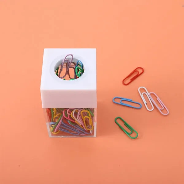 Magnetic Top Clear Boxed Paper Clips Set
