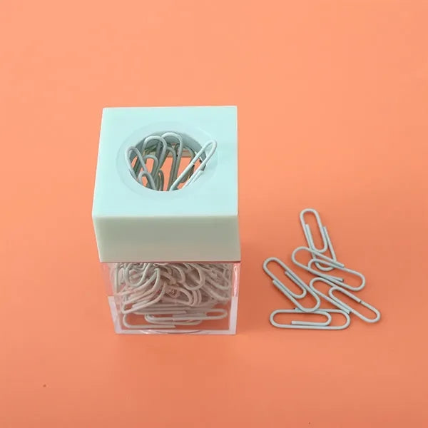 Magnetic Top Clear Boxed Paper Clips Set