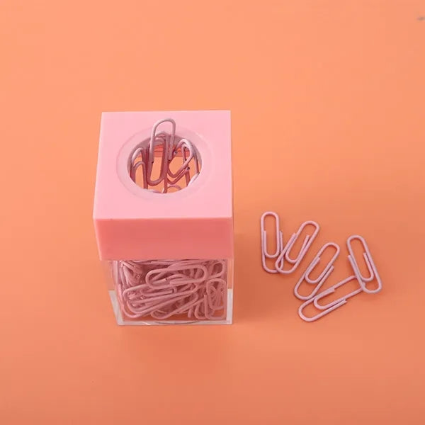 Magnetic Top Clear Boxed Paper Clips Set