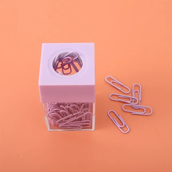 Magnetic Top Clear Boxed Paper Clips Set