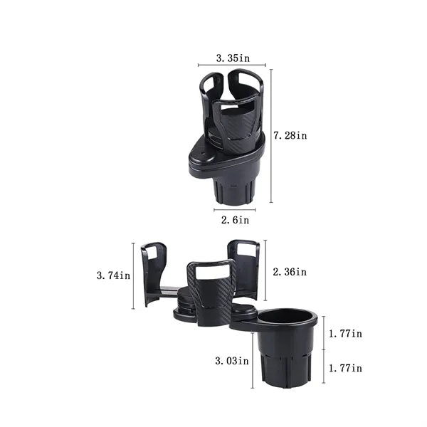 Logo Double-Layer Rotating Car Cup Holder