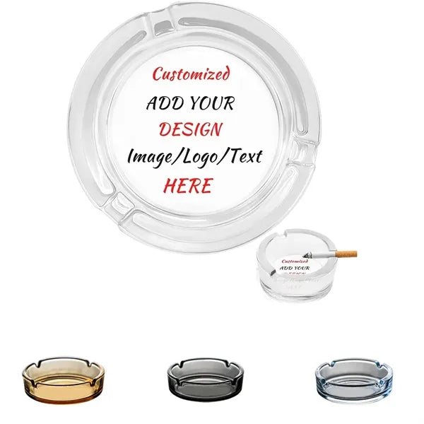 Round Glass Ash tray,Custom Glass Ashtray