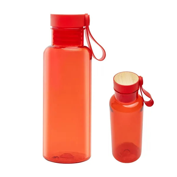 20 Oz. Case rPET Bottle with Bamboo Accent Lid and Silico...