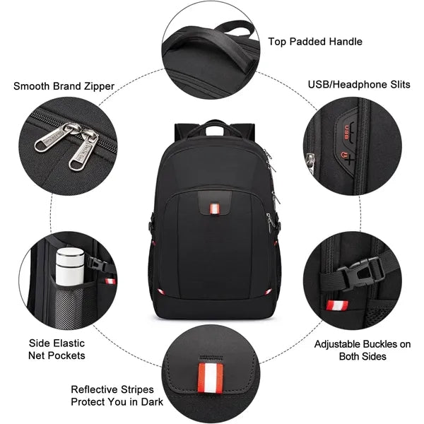 17inch Travel Backpack With Usb Charging Port