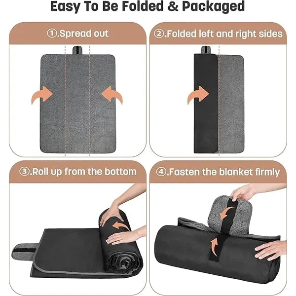 Waterproof Outdoor Blanket with Sherpa Lining
