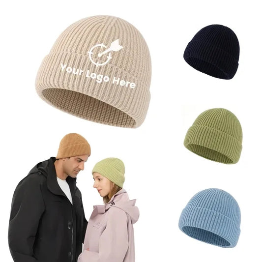 Wool Blend Knit Hat Unisex Warm Style