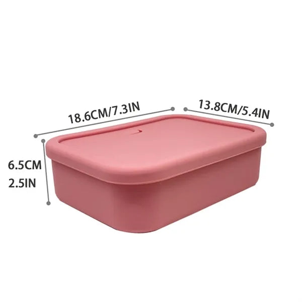 3 Compartments Silicone Lunch Box