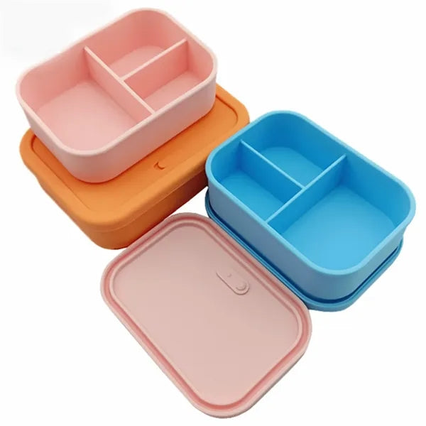3 Compartments Silicone Lunch Box