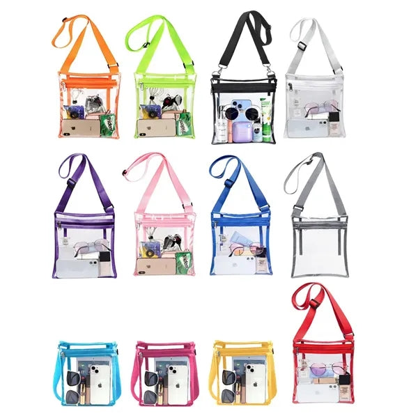 Stadium Approved Clear Crossbody Bag for Events & Security