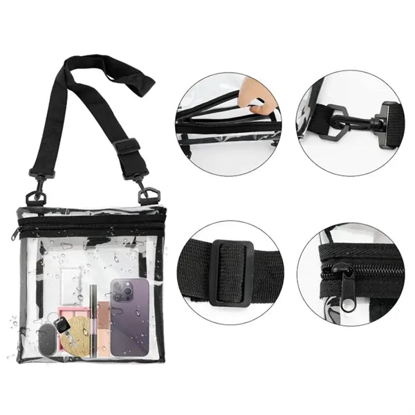 Stadium Approved Clear Crossbody Bag for Events & Security