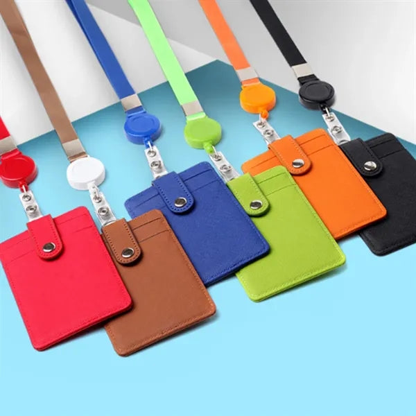 Retractable ID Badge Reel Holder with Lanyard