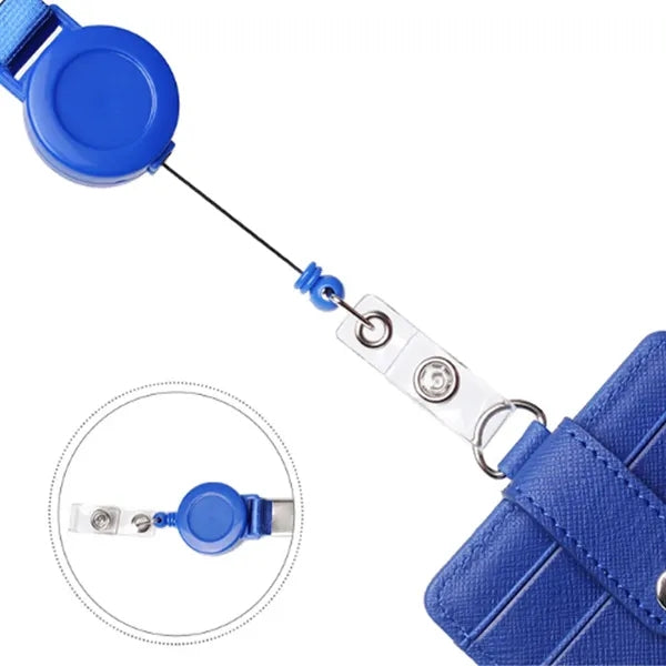 Retractable ID Badge Reel Holder with Lanyard