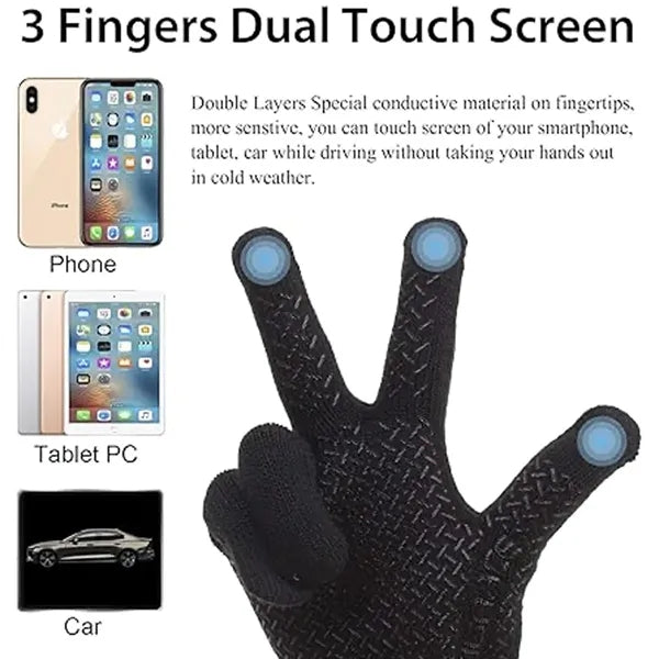 Touchscreen Winter Gloves with Anti-Slip Palm