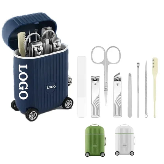 8pcs Mini Suitcase Nail-Tools Manicure Nail Cutter Set