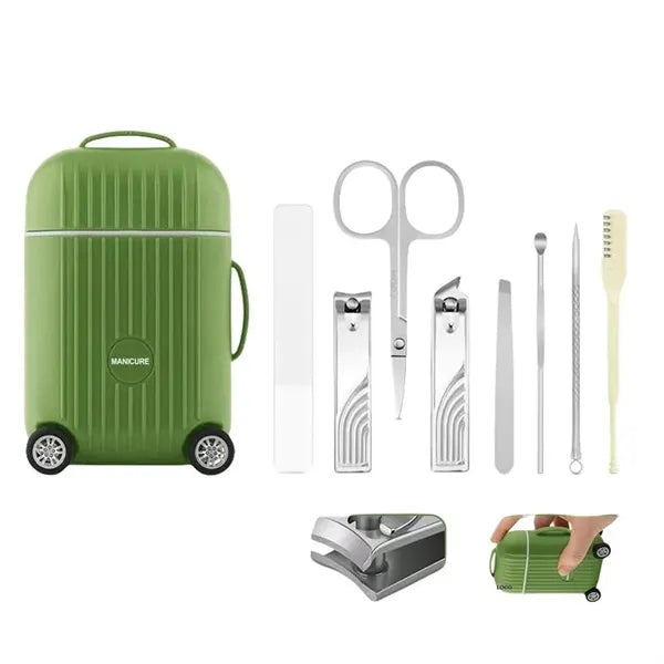 8pcs Mini Suitcase Nail-Tools Manicure Nail Cutter Set