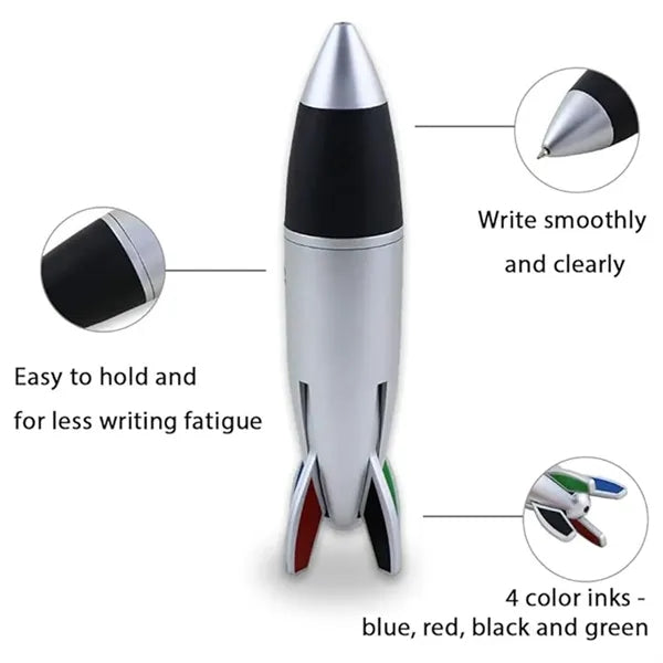 4 in 1 Multicolor Mini Rocket Shape Pen
