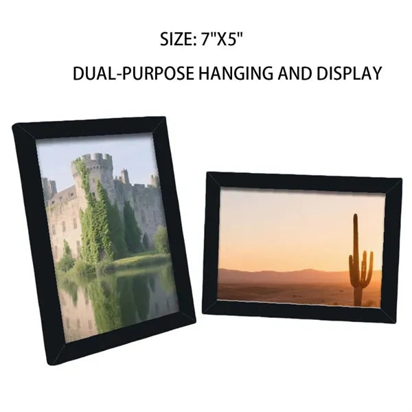 Dual-purpose hanging and standing photo frame