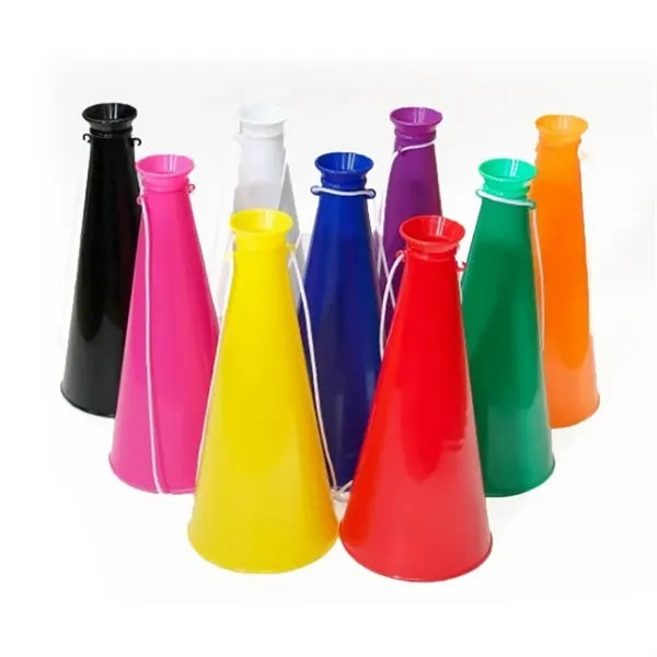 Plastic Cheer Horn Noisemaker Megaphone With Strap