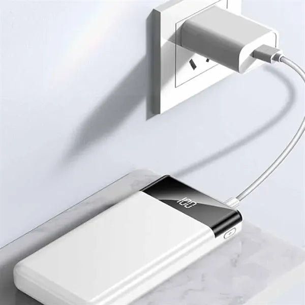 10000mAh Portable Power Bank with Built-in Charging Cables
