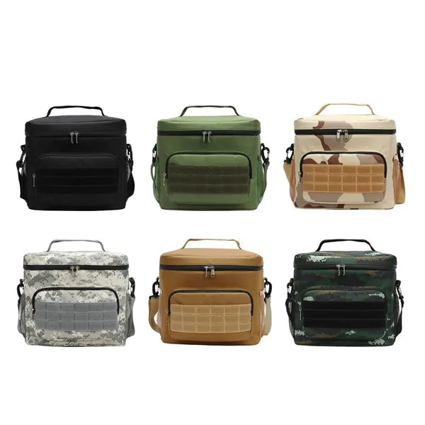 15L Tactical Insulated Cooler Lunch Bag with Molle Webbing