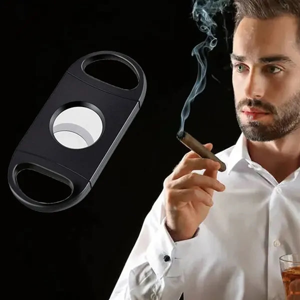 Minimalist Compact Fine Fit Double-Edged Sharp Cigar Cutter