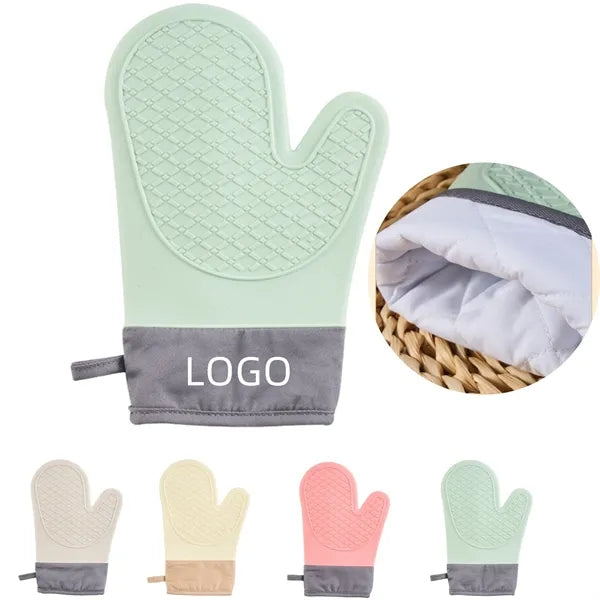 Silicone Heat Insulated Oven Mitts Gloves Free Shipping