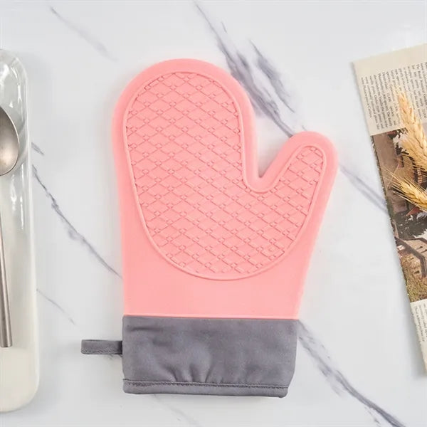 Silicone Heat Insulated Oven Mitts Gloves Free Shipping