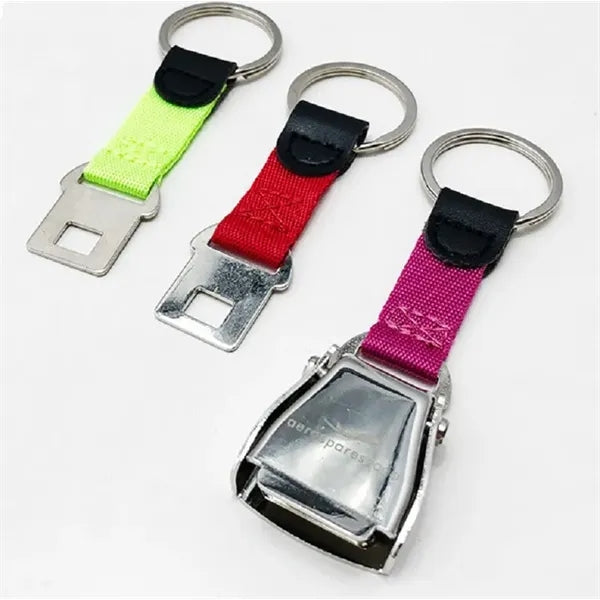 Airplane Seatbelt Buckle Key Ring
