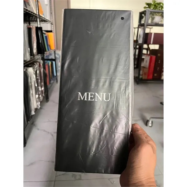 4 View Leather Restaurant Menu Cover Wine List Holder