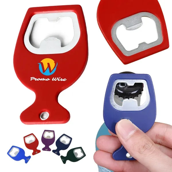 Wine Glass Shaped Refrigerator Magnetic Bottle Opener