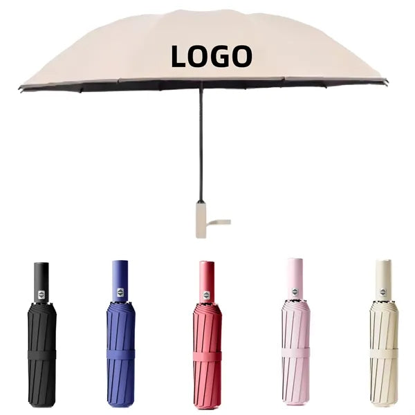 The Vented Auto Open Folding Sunshade Umbrella For Rainy
