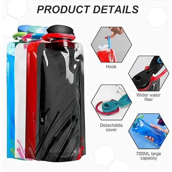 Outdoor Sports Collapsible PE Plastic Water Pouch