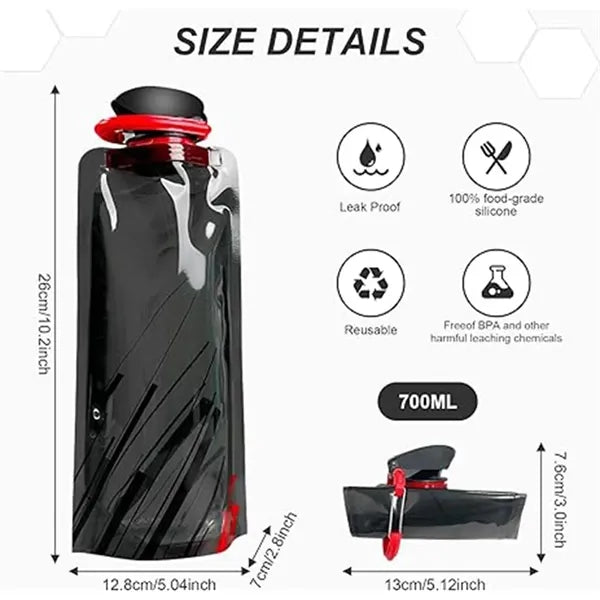 Outdoor Sports Collapsible PE Plastic Water Pouch