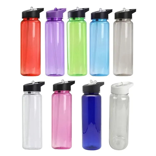 23Oz. Durable Water Bottle with Flip-Top Straw Lid
