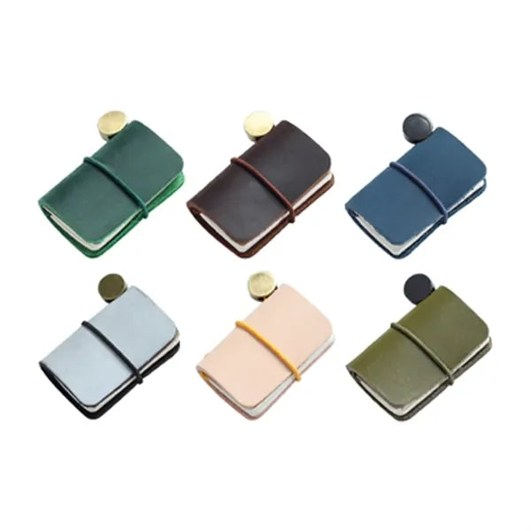 Pocket-Sized Refillable Genuine Leather Travelers Notebook