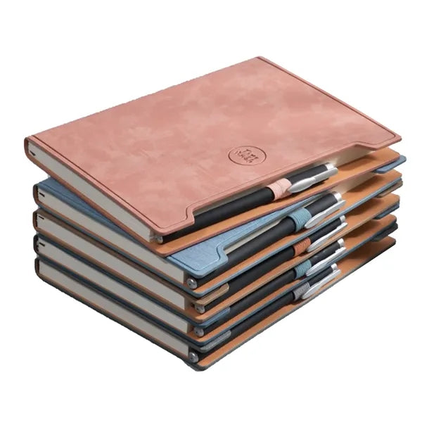 Leather Cover Notebook with Pen