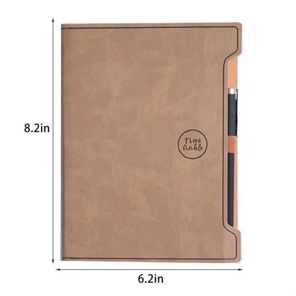 Leather Cover Notebook with Pen