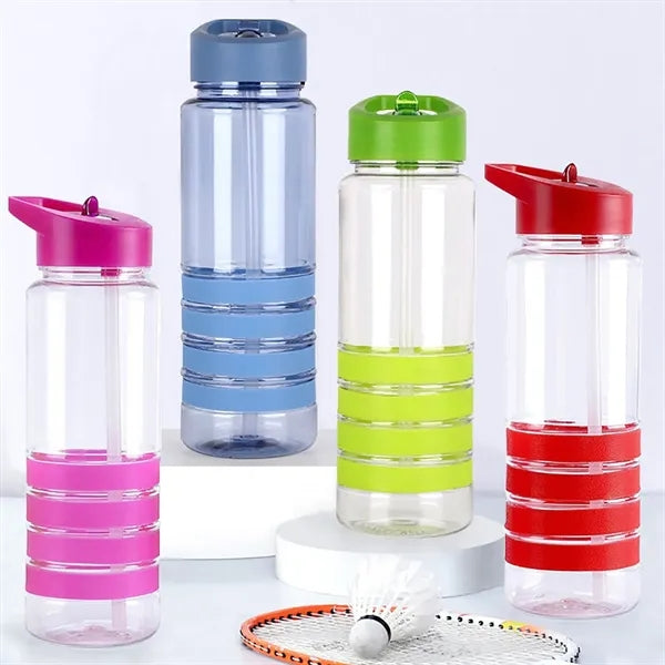 Outdoor Sports Water Bottle With Silicone Ring