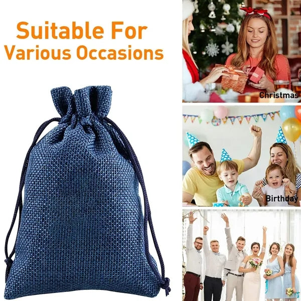 Jewelry and collectibles linen drawstring bag