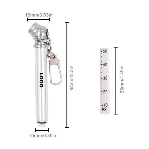 Keychain Tire Pressure Gauge Pen