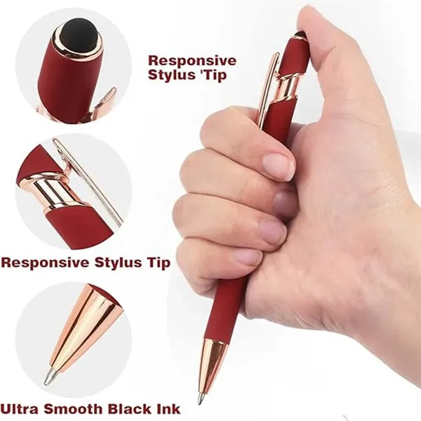 Stylus Retractable Ballpoint Pen with Stylus tip